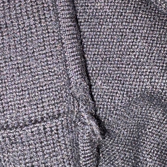 Eileen Fisher Merino Wool Black Hooded Knit Zip-Up Sweater Sz.M - Picture 7 of 9